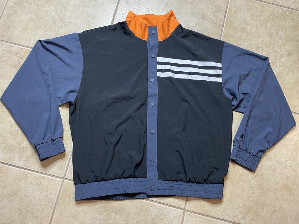 Adidas‎ Jacket Men's Size L Athleisure Casual Sports Color Contrast Basketball